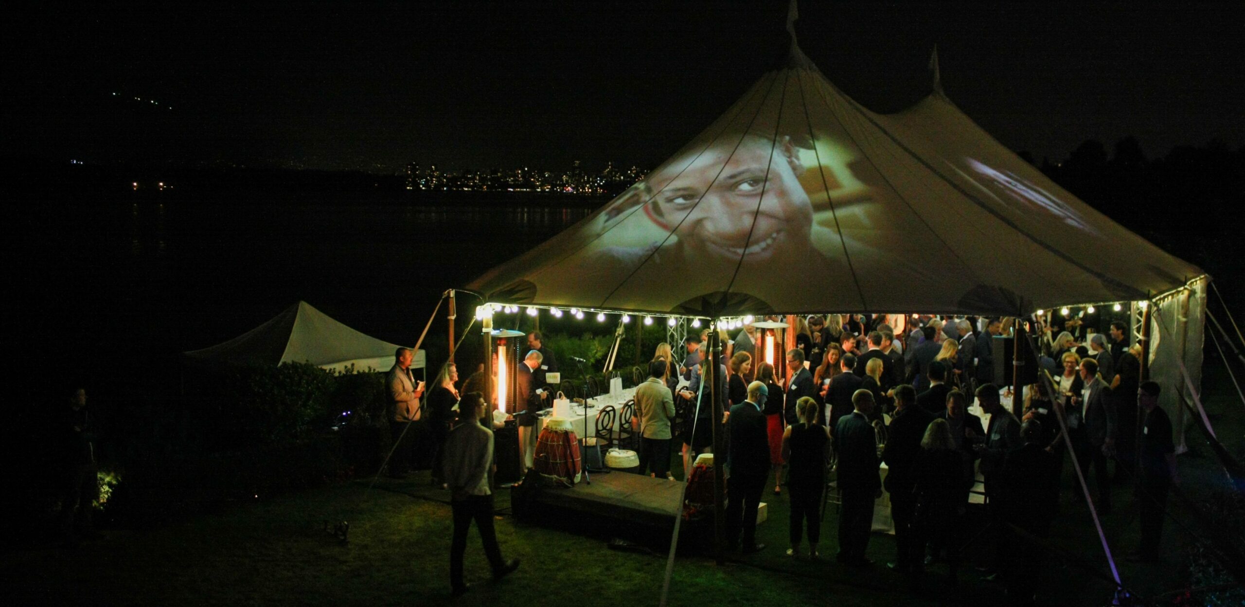 Dinner was held an illuminated tent filled the sounds and sights of Ethiopian schools.