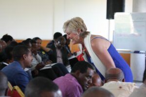 Lightyear Leadership founder Susanne Conrad during the first day of leadership training in Ethiopia.