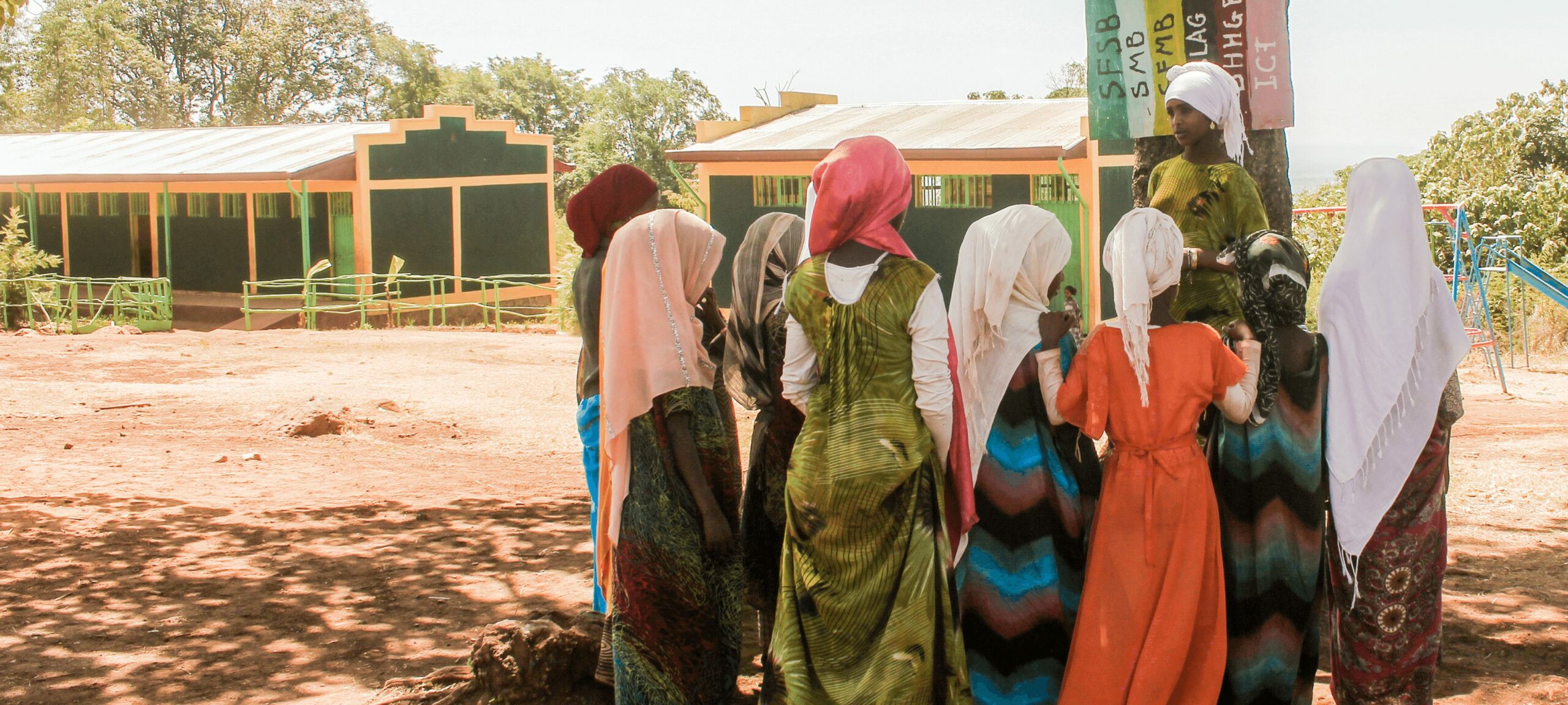Fakia leads a Girls Club meeting at Caro School in Ethiopia.